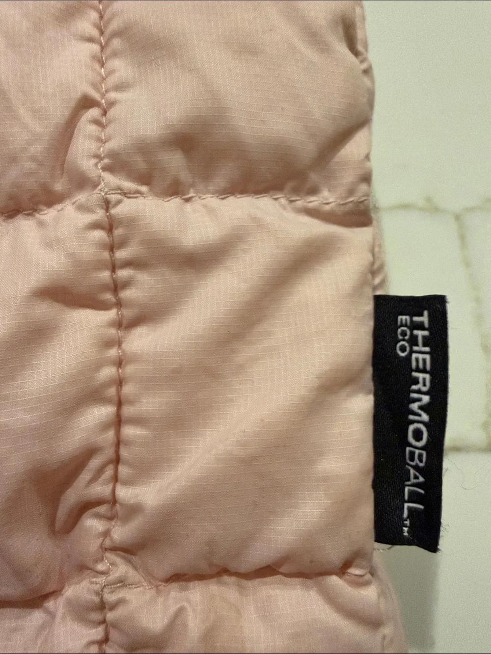 The North Face Light Pink Quilted Hooded Puffer Jacket - Kids